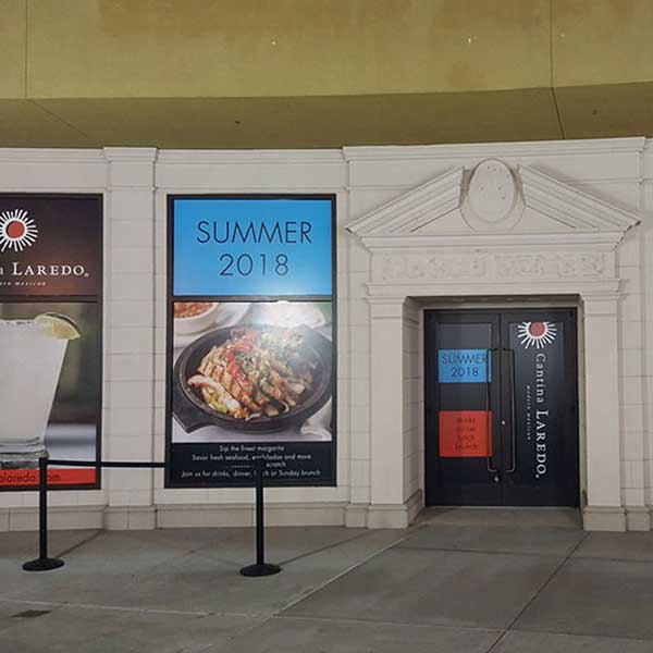 Restaurant interior graphics installation