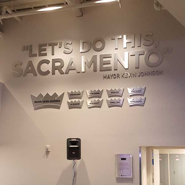 Dimensional Sign, Brushed Metal